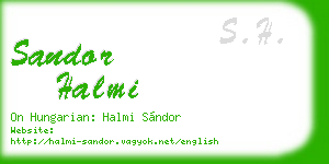 sandor halmi business card