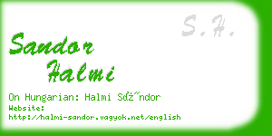 sandor halmi business card